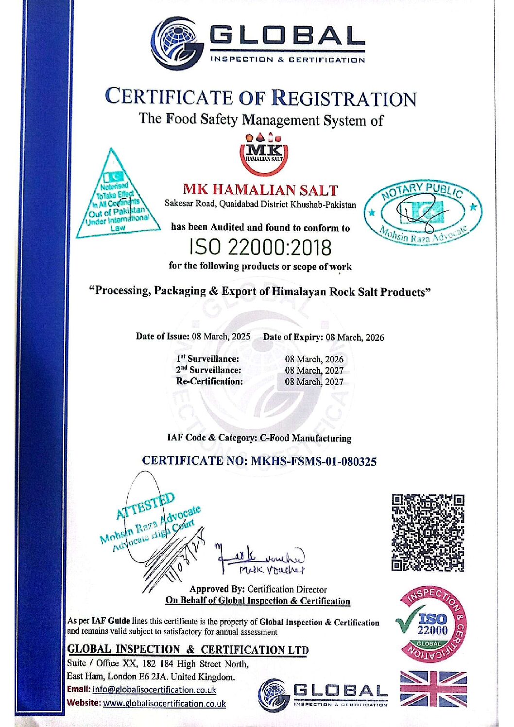 ISO 22000 Certification