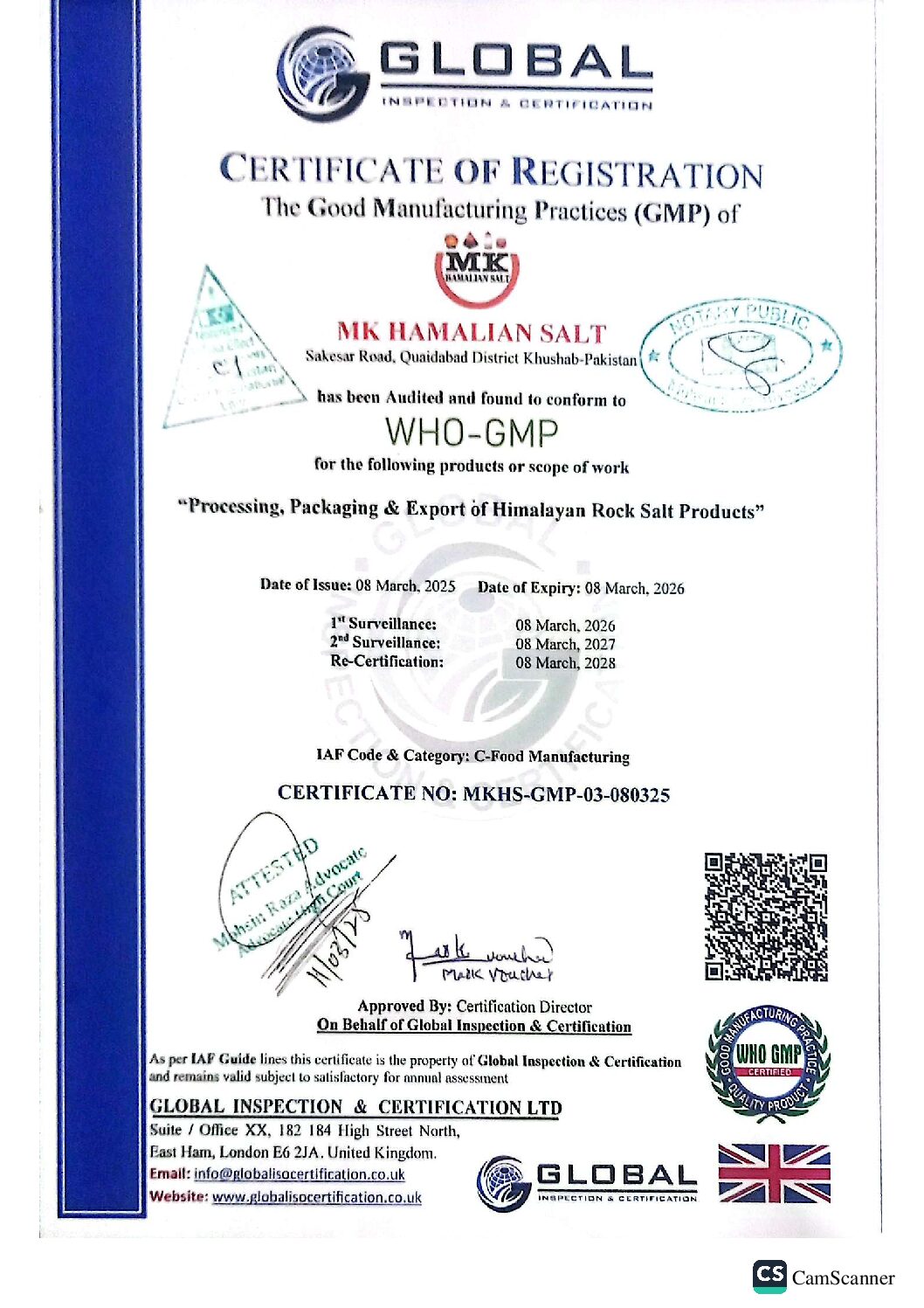 WHO-GMP Certified